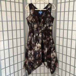 SimplyVera Vera Wang black and tie dye sleeveless dress size S